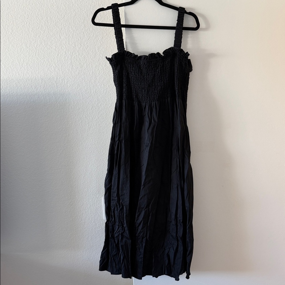 Topshop Black Midi Dress